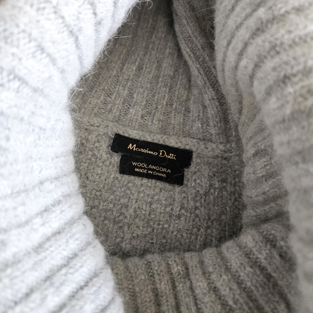 Massimo Dutti Cropped Wool and Angora Blend Turtleneck - Picture 2 of 8
